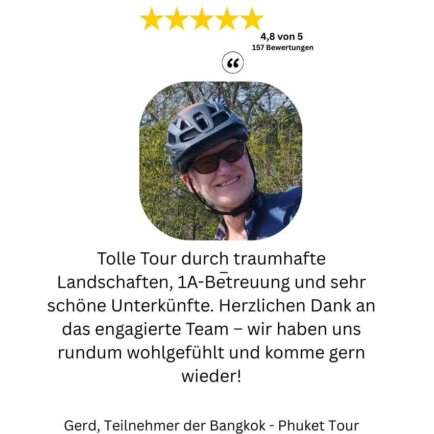 Bewertungen zu den herzlichen Gastgebern Daranee und Andre im Sportcamp SANUG, die jede Reise besonders machen.